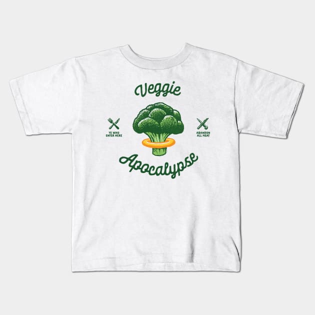 Veggie Apocalypse Kids T-Shirt by victorcalahan